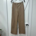 Babaton  Womens Faux Leather Pants 0 Wide Leg Straight Camel Chic High Rise Solid Photo 3