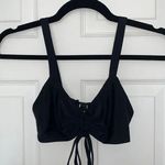 Princess Polly  Black Ruched Swim Top Photo 0