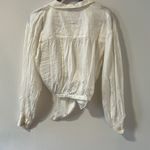 Topshop White Tie Front Long Sleeve Button Down Blouse Shirt Size 10 Photo 2