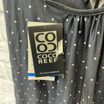 Coco reef  Serengeti Dot Printed Lace Up Cover Up Dress Size XL Black New Photo 6