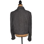Free People  Heritage Cropped Blazer Herringbone Tweed‎ Double Breasted Size M Photo 3