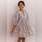 Daughters Of India Kyra Cotton Gauze Mini Dress in Fuchsia Bloom size Large $179 Pink Photo 5