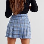 Free People NWT Honey Pleated mini skirt ocean blue Photo 1