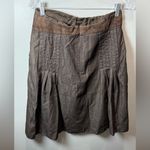 Akris  Women's Wool Blend Brown Pleated Knee Length‎ Skirt Size 8 Photo 1
