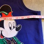 Disney Mickey Mouse Jerry Leigh Top L Blue Sleeveless 90’s Button Up Y2K VTG Photo 6