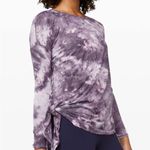 Lululemon to the point long sleeve mist dye purple top size 8 Photo 1
