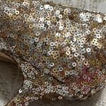 White House | Black Market White House Black Market Raquelle Gold Silver Sequined Low Heels Holiday Size 8 Photo 9