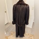 Elegant Brown Fur Coat Size 6 Photo 1