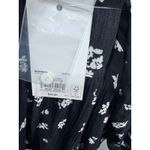 SO  Black Floral Print Long Sleeve V-Neck Ruffled Peasant Babydoll Top Size M NWT Photo 6