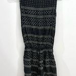 Black and white boho romper with pockets size small Photo 3