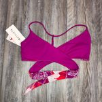 Athleta  Womens Reversible Swim Wrap Bikini Floral Lycra Spandex Size S Small Photo 2