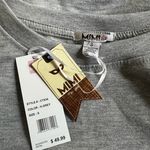 NEW Mimi Girl Gang Crop Sweatshirt Grey White Track Stripe Black Band Athleisure Gray Photo 3
