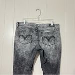 Levi's 524 Jeans Skinny Low Rise Acid Wash Denim Gray Size 15 Photo 7