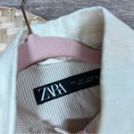 ZARA  linen boxy crop jacket ivory Photo 2