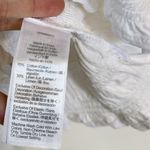 Madewell NWT White Sachi Smocked Cotton Linen Blend Boatneck Tank - Extra Small Photo 4