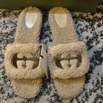 Gucci Interlocking G Fur Sandal Size 39 Photo 1