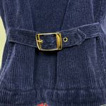 Vintage 90s Dress Floral Rayon Skirt Corduroy Vest Momcore Retro Sleeveless Blue Size M Photo 14