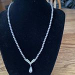 Napier Metallic Silver Beads & Pearl Necklace Photo 2