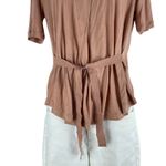 J.Crew Short Sleeve Scoop Neck Side Tie Tee Dusty Pink Size S Photo 4