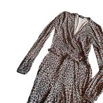 LTS Long Tall Sally Animal Print Long Sleeve Jumpsuit Stretch Comfy Size 6 Photo 2