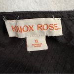 Knox Rose Top Women's XL Black Purple Embroidery Swing Boho Blouse Flowy Photo 2