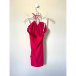 Revolve Superdown  Halter Low Cut Mini Dress Bright Pink Size Small NEW Photo 3