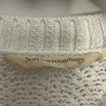 Soft Surroundings  Pointelle Sleeveless Sweater Size Petite XL Crochet Metallic Photo 4