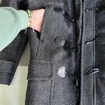 EXPRESS  Black White Wool Blend Thinsulate Lined Hooded Anorak Winter Jacket Coat Photo 7