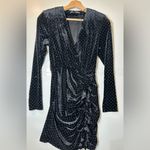 ZARA *NWT* VELVET DRESS DEEP V Style Photo 3