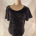 Colorful Sequin Women's Top Black Photo 0