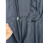 Vtg Calhoun Jumpsuit sz 7/8 Black Wide Leg Tapered Low Neckline Retro Draped 80s Photo 8