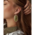 Kendra Scott NWT!  Danielle Silver Drop Earrings in Black Opaque Glass Photo 3