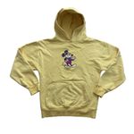 Disney Mickey Mouse Hoodie Yellow Embroidered Graphic Sweatshirt Women Small Photo 0