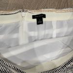 Ann Taylor  Pencil Skirt Sz 12 Ivory Beige Black Stripe Photo 2