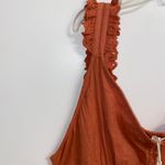 Anthropologie NWT $80 Forever That Girl Coral Ruffled Button Front Lace Cami XL Photo 8