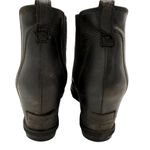 Sorel Women's Joan of Arctic Black Wedge II Leather Chelsea Heels Boots Size 10 Photo 5