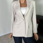 Pendleton Vtg Linen Mix Blazer Jacket 6 Beige Country Western Office Capsule USA Photo 7