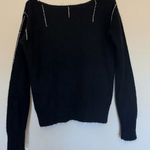 Marciano‎ Los Angeles Black Mohair Sweater White Pearl Bead Detail Womens Small Photo 0