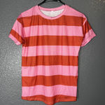 Pink & Brown Striped Short Sleeve T Photo 0