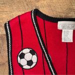 Mandal Bay Vintage Soccer Sweater Vest Red Size L Photo 4