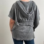 Juicy Couture Vintage Y2K Grey Velour Drape Short Wide Sleeve Hooded Poncho Cape Photo 1