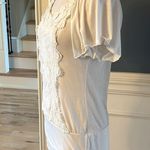 The Comfy Crochet Lace Off White Top Knit Tie Back Womens Small Photo 6