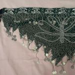 Dark Green and Silver Embroidered Butterfly Skirt Photo 0