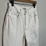 Madewell - Baggy Flare Jeans Tile White Denim Front Slits Casual Wide Leg Photo 3