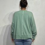 American Eagle Green Cropped Oversized Sweatshirt Sz M Size M Photo 9
