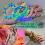 Kandi Swiftie friendship bracelet glow in the dark, stretchy, festival rave OOAK Photo 5