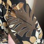 Laura Ashley Laura Ashely botanical tropical print brown black embroidered jacket Photo 6