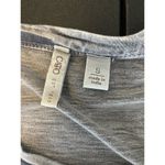 Cato Distressed Acid Wash Shirt Women S Short Sleeves Gray Scoop Neck Rayon Soft Photo 4