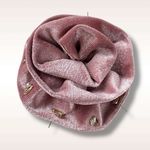 Free People  Blush Pink Velvet Rose Brooch 5 Pairs of Stud Earrings Cross Heart Photo 5