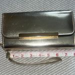 Charlotte Russe Faux Leather Gold Shiny Clutch Wallet W/ Wristlet Photo 2